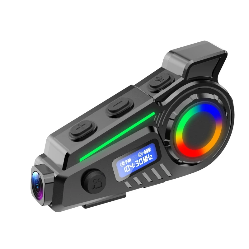 Wireless Motorcycle Helmet Bluetooth Headset GPS Track HD Camera Voice Assistant Long Battery Life IP65 Waterproof and 3D Surround Sound