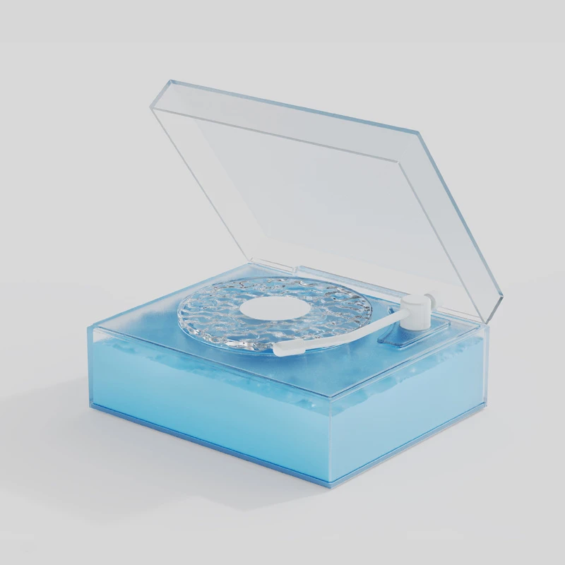 Wireless Portable Home 360 Surround White Noise Transparent Water Ripple Vinyl Retro Bluetooth Speaker