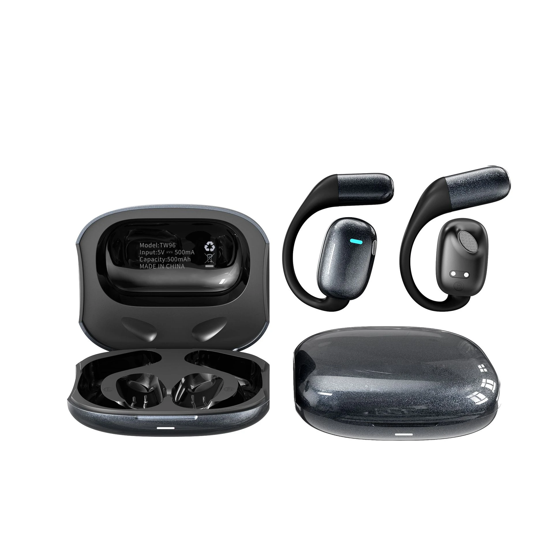 Wireless Sports Headphones with Noise Cancellation and Touch Control