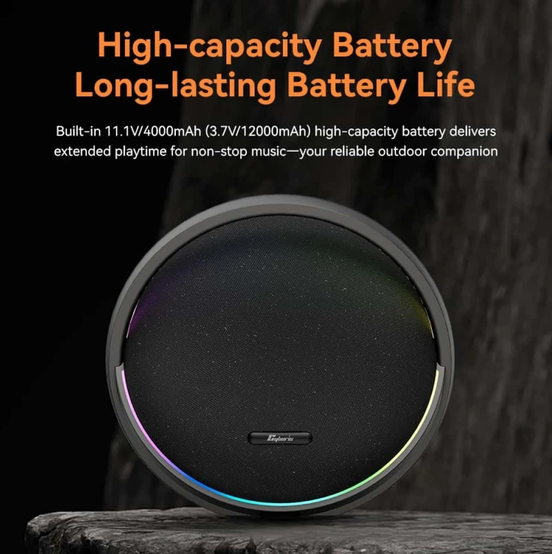 Wireless Sturdy Rugged Triple EQ Modes Portable Speaker with CE-Red