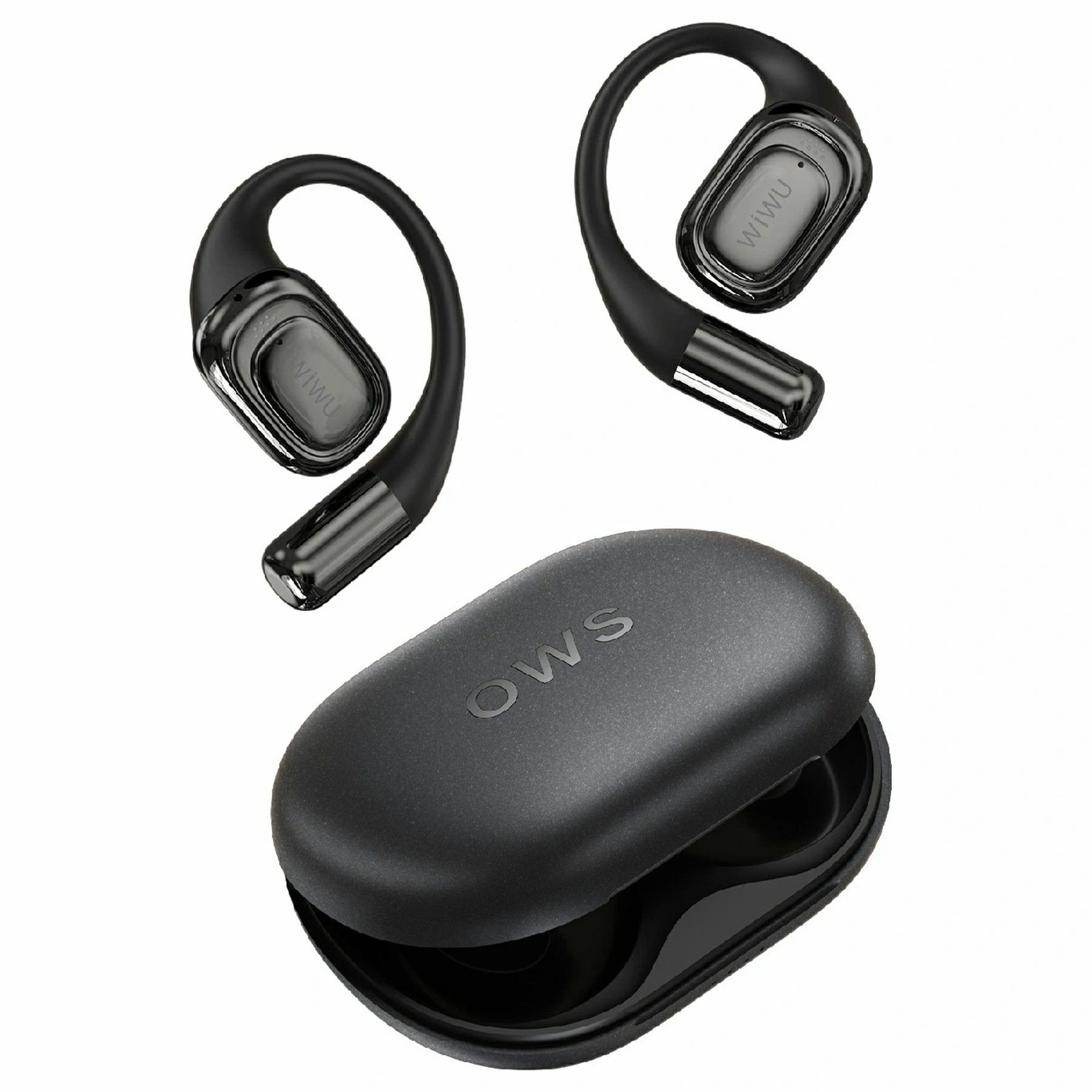 Wiwu O500 Open-Ear Tws Earbuds – Ipx7 Waterproof Bone Conduction Sports Headphones (Black)