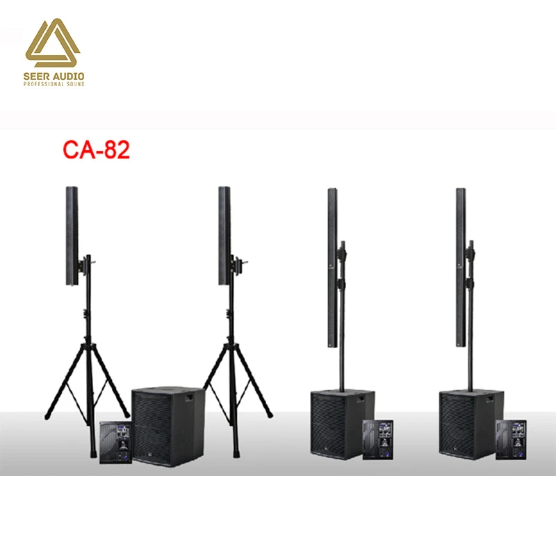 Wooden 18″ Column Active Sound System Digitally Steerable Line Array Speakers Active