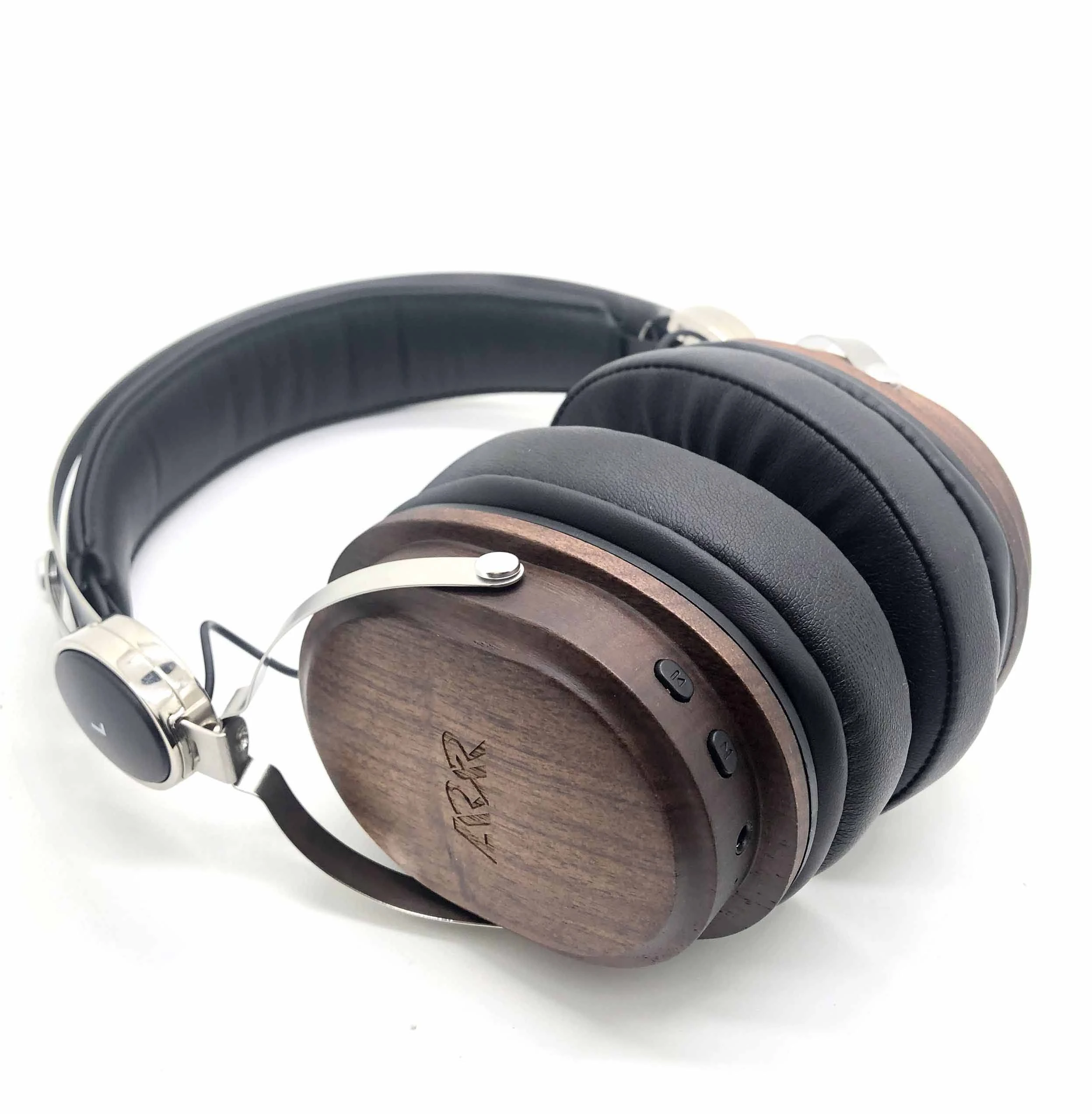 Wooden Wireless Bluetooth HiFi Headset Headphone with Microphone Volume Control Factory Price Support OEM and ODM Orders