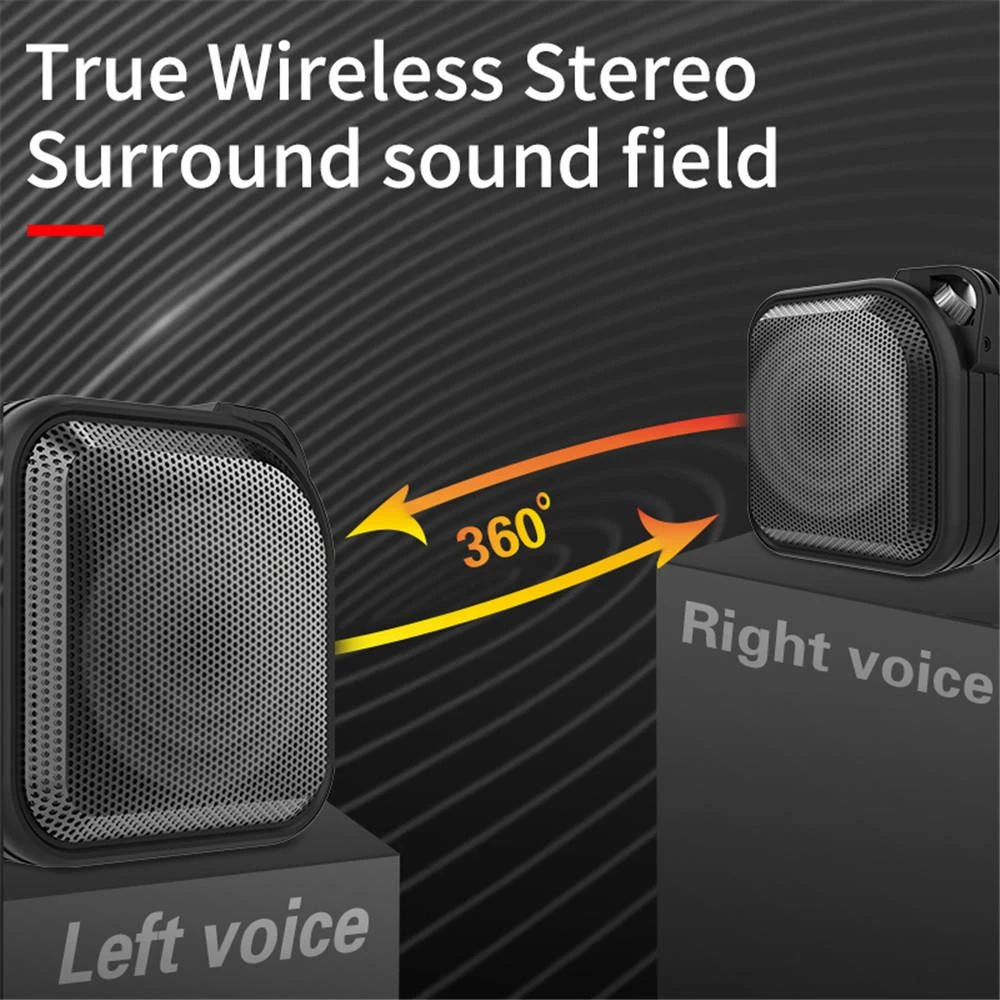 X1-Plus 15W Deep Bass Portable Mini Wireless Speaker with Rotary Knob Volume Control Waterproof Tws Subwoofer Loudspeaker