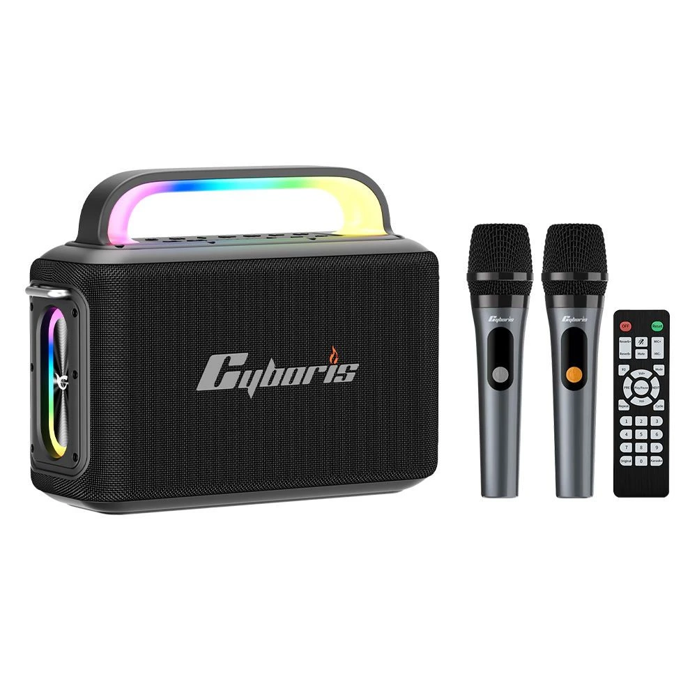 X13, 200W Karaoke Machine Portable Bluetooth Speaker with RGB LED Tws Adult Wireless PA System Two Microphones Speakers