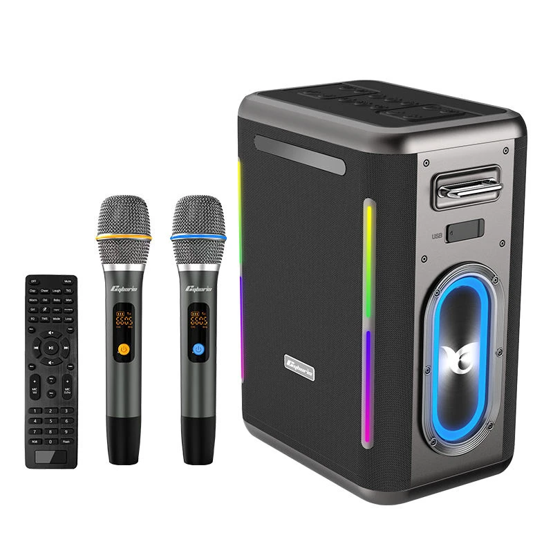 X15 400W Portable Bluetooth Wireless Speaker Karaoke Machine with Two Wireless Microphones