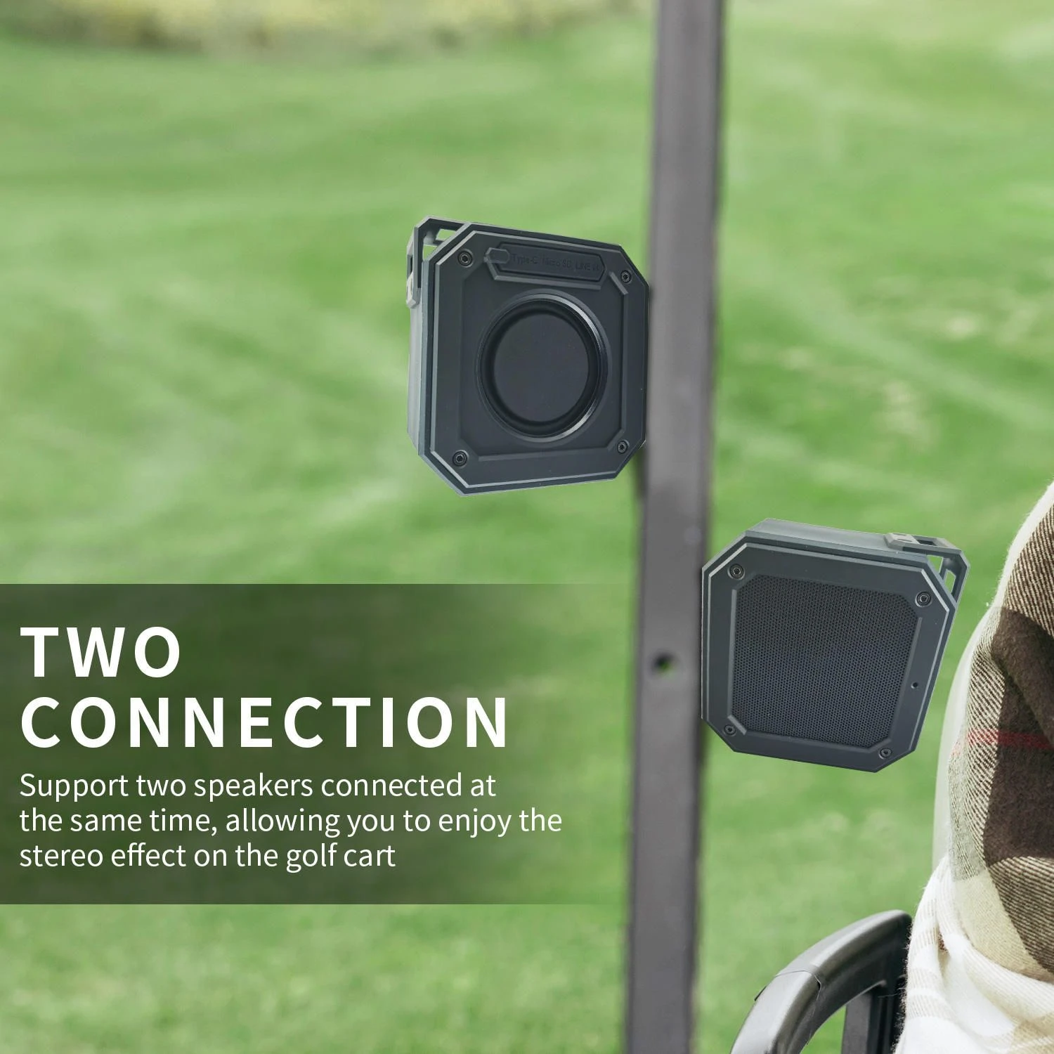 X1s Golf, 15W Golf Magnetic Wireless Bluetooth Speaker, Tws Interconnection, Magnetic Bluetooth Speaker for Golf Cart