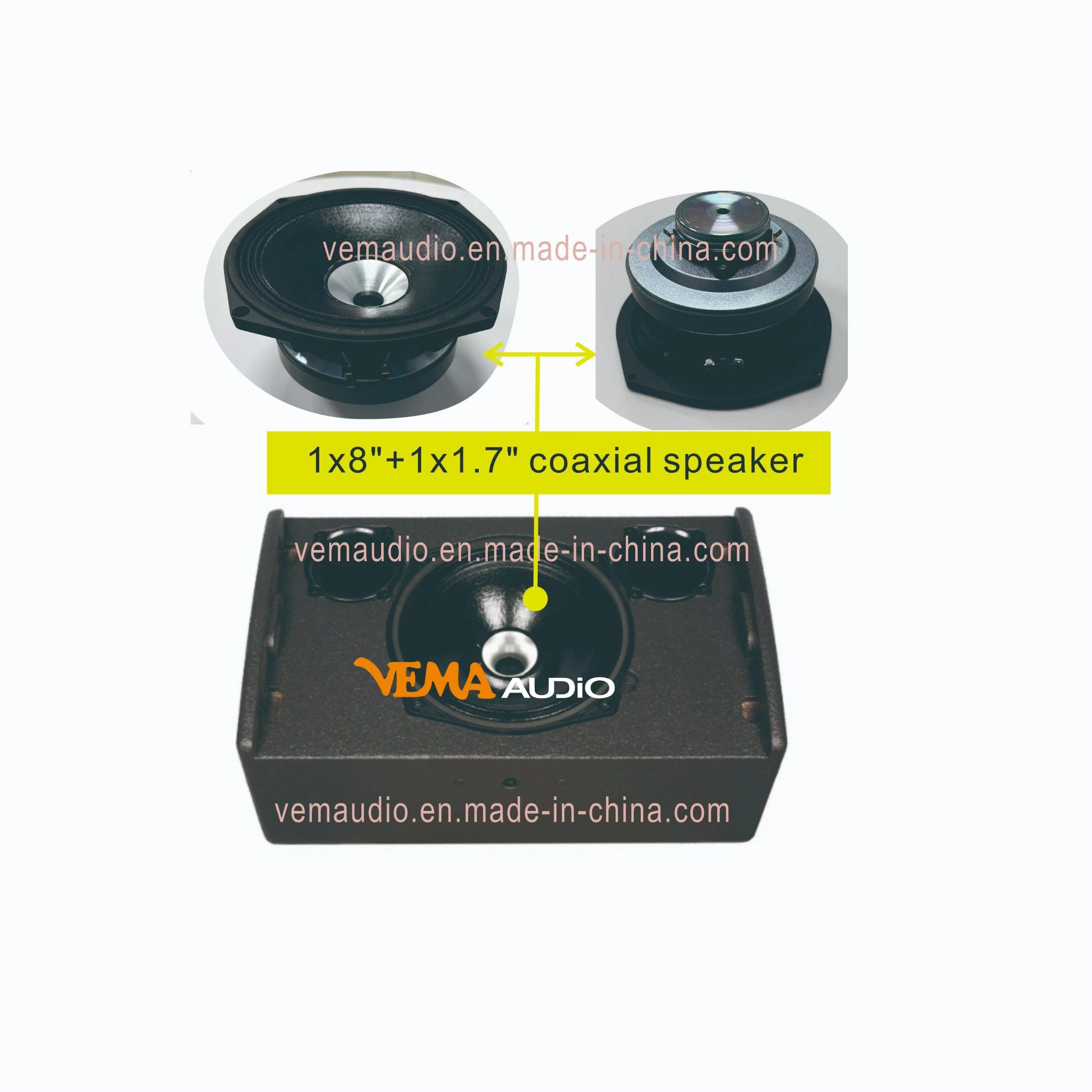 X8 Single 8 Inch Two Way Professional Stage Coaxial Monitor Speakers