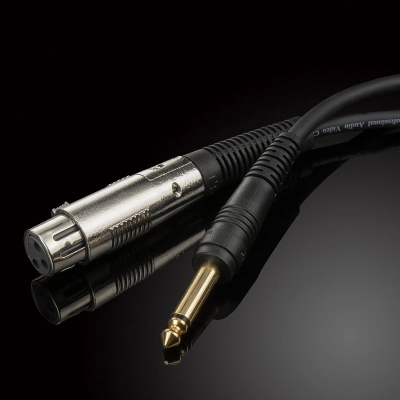 XLR Female to 6.35mm Aux a/V Audio Cable Microphone 3-Pin Cable