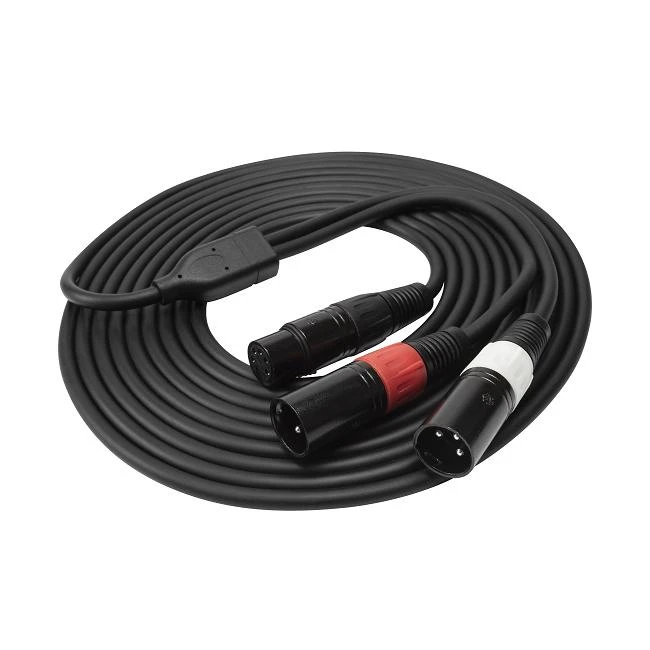 XLR Female to Dual XLR Male Y Splitter Microphone Audio Cable