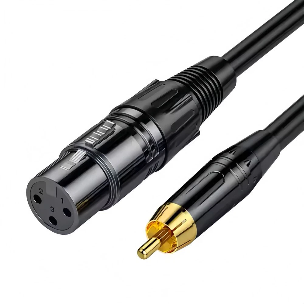 XLR Female to RCA Male Audio Cable for Stereo Connection