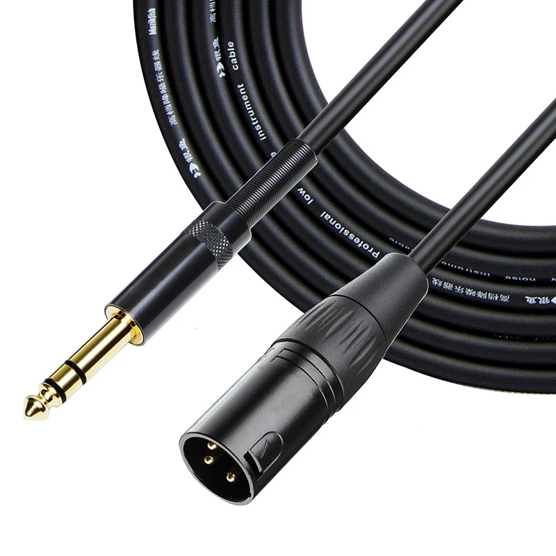 XLR Male to 6.35mm Low Noise Microphone Cable