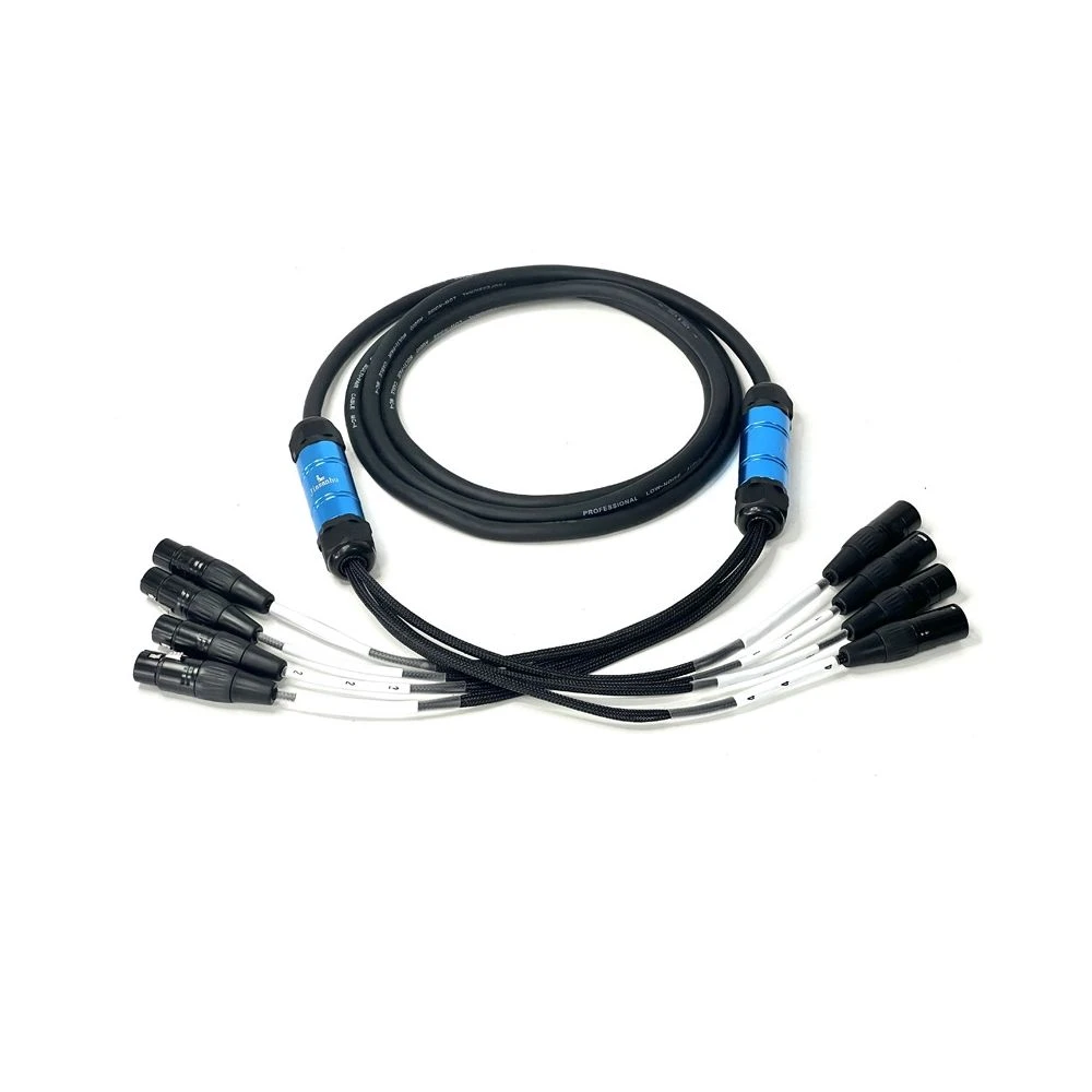 XLR Multi-Channel Audio Signal Cable 1.5m 4-Way Stage Lighting Signal Sound Microphone Multi-Channel Connection Cable