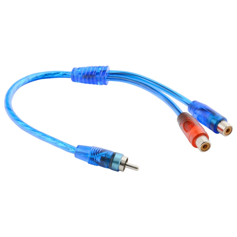 Y Cable RCA 1 Male to 2 Female Y Splitter Cable Adapter Cord