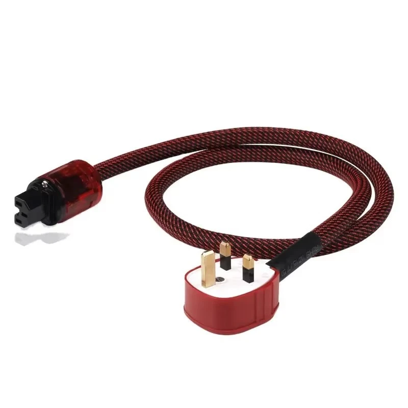 YY-314 Silver-Plated Copper British Standard Power Cord Cable for Hi-Fi Tube Amplifiers/Audio-Systems