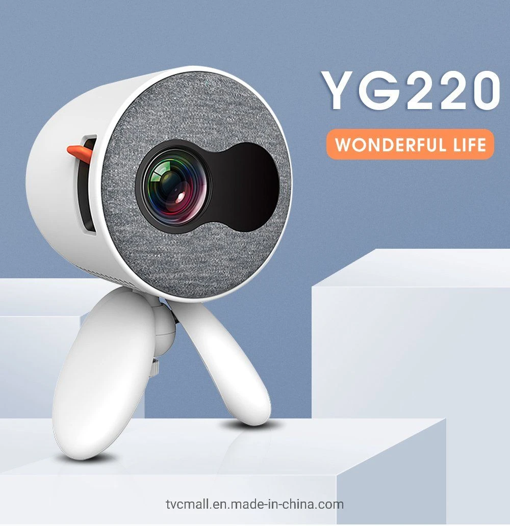 Yg220 Portable Mini Cute Projector 3.5mm Audio 480*272 Pixels Update Version Pocket Projector – EU Plug