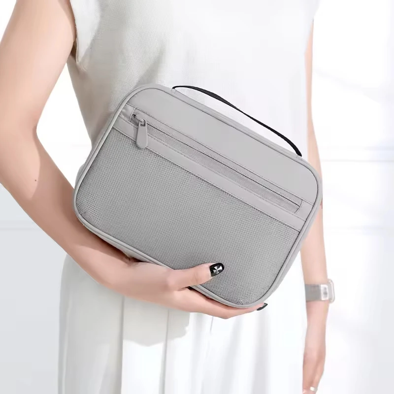 Yiwu Durable Water-Resistant Shockproof Anti-Scratch Double-Tier Multi-Pocket Lightweight Travel-Focused Tool-Compatible Electronic Cable Organizer Bag