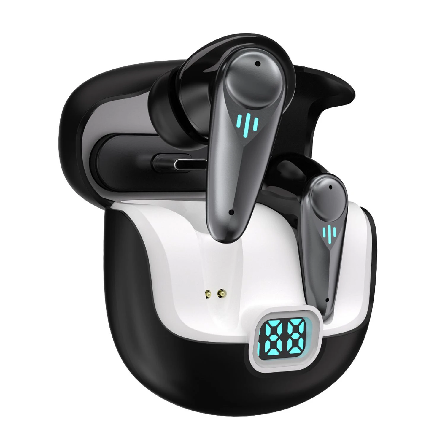 Yx-37 2.4GHz Ultra Low Latency Tws Gaming Earbuds, Noise Canceling -Black