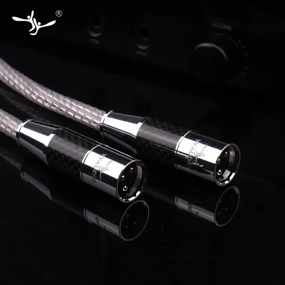 Yytcg 7n Scc Silver-Plated Wire Base with Rhodium-Plated XLR Connector Od 9.3mm XLR Balance Cable for Mixer Decoder Audiophiles Microphone