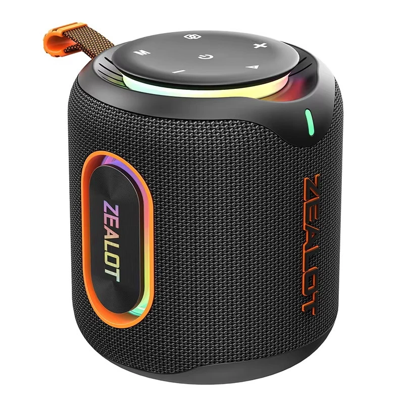 Zealot M1 30W Bluetooth 5.4 Speaker – Ipx6, RGB Light, 6000mAh, Outdoor, Black