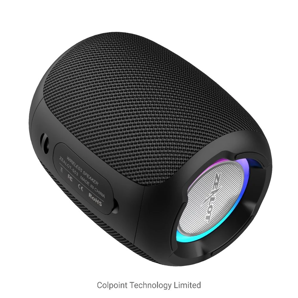 Zealot S53 20W Portable Tws Wireless Speaker Outdoor Waterproof Bluetooth Stereo Music Subwoofer – Black