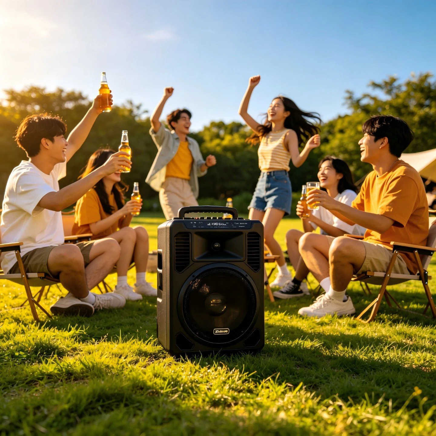 at-100 Black 10 Inch Portable PA Speaker with Bluetooth