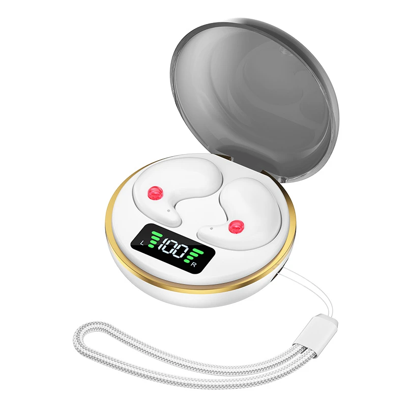 by-8 Invisible Sleep Earbuds Wireless Bluetooth 5.3 Noise Canceling Headphones for Side Sleepers
