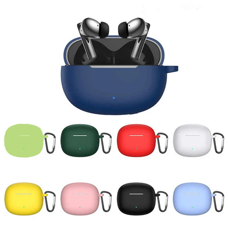 for Honor Moecen Earbuds X3 Tws Bluetooth-Compatible Earphone Anti-Drop Case Silicone Protective Case with Anti-Lost Buckle