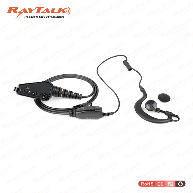 for Motorola Gp328 Plus/Gp344 Walkie Talkie Noise Canceling Ear Hook Headset with Secure Fit