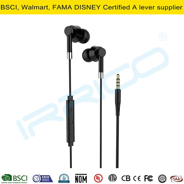 in Ear Cozy Wearing Black 3.5mm Jack Mobile Gaming Earphone Headphone Wired