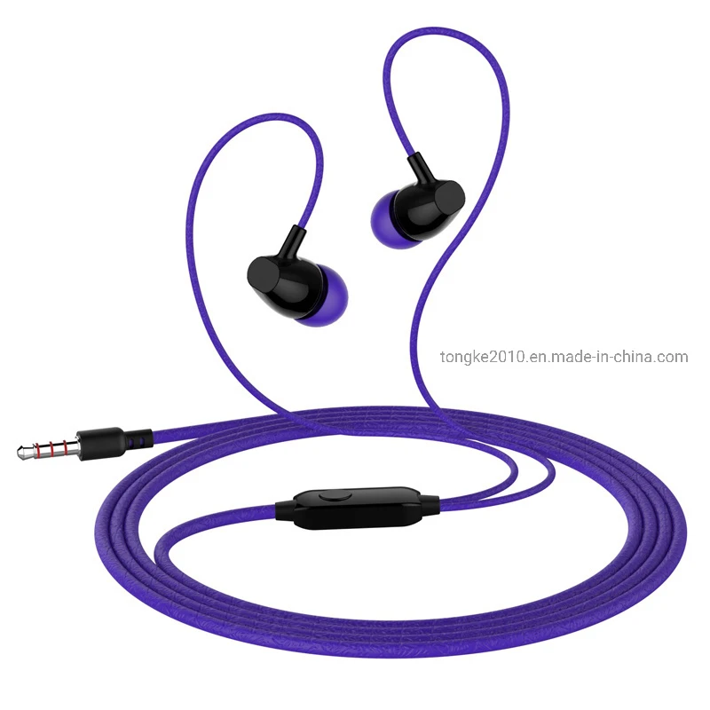 in Ear Stereo Bass Wired Earphone Headphone with Microphone for Smart Mobile Phone
