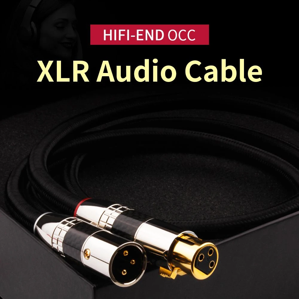 professional High-Performance HiFi XLR Cable Occ 2XLR Male to Gold-Plated Female Cable and XLR Plug Microphone Speaker
